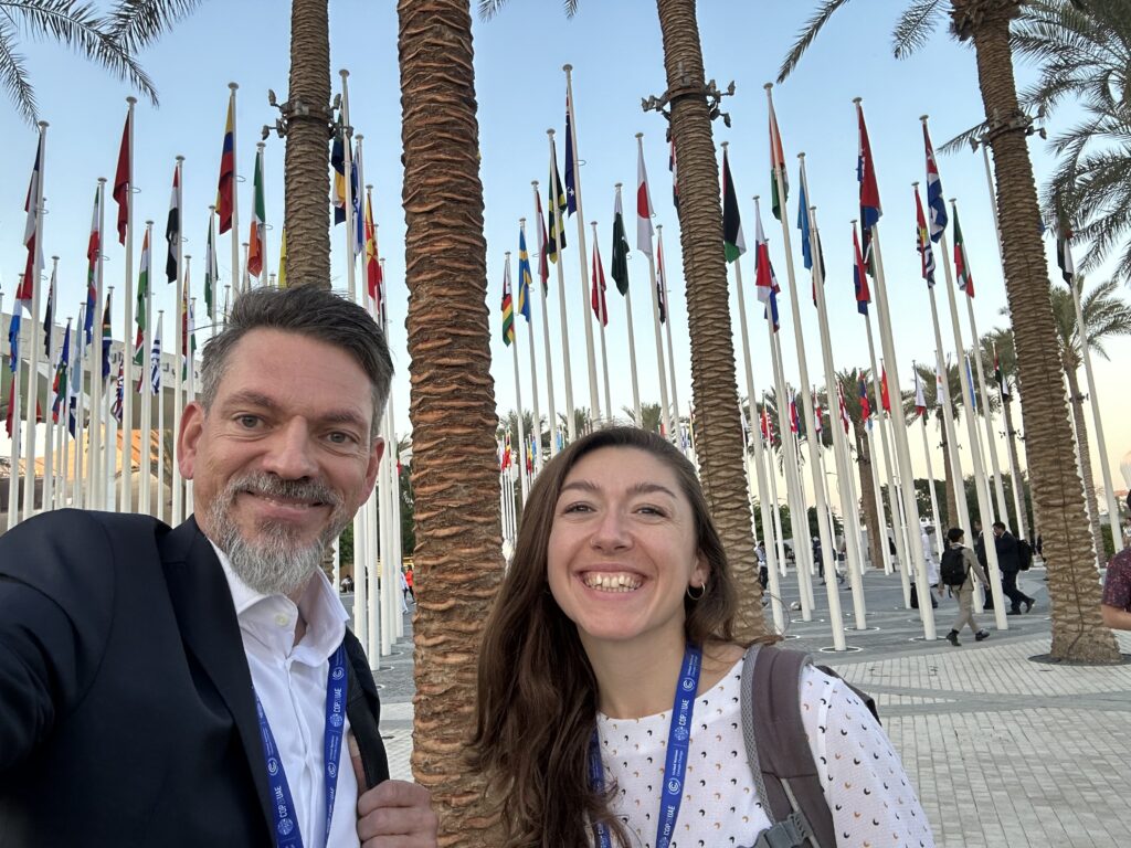 FORLIANCE CEO DIrk Walterspacher and Astrid Manciu at the COP28, Portrait