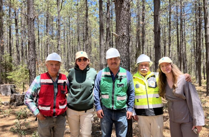 Forliance employees and Ejidatarios on site of the XiCO2e Durango Forest Project